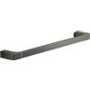 Gedy Pirenei - Portasciugamani 45 cm, ottone canna di fucile | L 45,1 x P 6,6 x H 2,6 cm | Ottone | Viti da parete + tasselli | Gun Metal | PVD