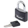 Master Lock 9140EURDBLK Lucchetto a Chiave in Alluminio Rivestito, Nero, 4 x 5.9 x 1.3 cm