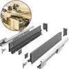 GTV- Sistema di Cassetti AXIS PRO, Set Guide Scorrevoli per Cassetti, Set di Cassetti, Portata fino a 40 kg, Cassetti Scorrevoli Con Chiusura ammortizzata - Larghezza 500mm, Altezza 86mm, Antracite