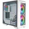 Cooler Master HAF 500 PC Case Bianca - Mid-Tower, 2 Ventole 200mm ARGB Preinstallate, Ventola GPU Girevole 120mm, Opzioni Raffreddamento Versatile, Pannello Laterale in Vetro Temperato, Top Rimovibile