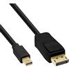 InLine 17136S - Cavo Mini DisplayPort a DisplayPort, 0,5 m, Colore: Nero