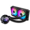 ASUS ROG Strix LC II 240 Raffreddatore a liquido per CPU all-in-one con Aura Sync, supporto Intel LGA 1150/2066 e AMD AM4/TR4 e doppia ventola ROG da 120 mm ARGB, Nero