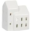 Relaxdays Casetta Portacandele in Ceramica, Casa Luminosa Porta-Tealight, per 1 Candelina, HLP: 9,5 x 7,5 x 6 cm, Bianco