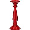 Rituali Domestici - Portacandela M Rosso in vetro, Ø10cm, profondità 30cm, collezione Illumino