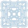 Nellie's Choice, Fustella di Forma Ornamento Floreale, 9.7 x 9.7 cm, per Creare Biglietti, Natale, Scrapbooking, Fai da Te, DIY, Acciaio, Blu, 97x97mm