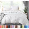 Utopia Bedding, Set copripiumino king size, 1 copripiumino con 2 federe, 20 pezzi, copripiumino con chiusura a cerniera, morbida microfibra spazzolata, 264 x 228 cm, king size, bianco