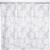 Gedy Tenda Doccia in Peva Texture Palme, Materiale Ecologico Inodore Impermeabile, Dimensioni L 180 x H 200 cm 12 Anelli Inclusi, Tenda Vasca da Bagno che Non Aderisce al Corpo, Lavabile a Mano