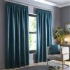 Fusion - Tende verde foresta 117 x 183 cm (larghezza x lunghezza) - 100% cotone - 2 pannelli - Tende plissettate verdi - Tende insonorizzate e termiche per camera da letto - Tende plissettate verdi e