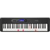 Casio Casiotone LK-S450 Tastiera con tasti luminosi, 61 tasti sensibili al tocco in stile pianoforte, 600 suoni, 200 ritmi di accompagnamento e ingresso microfono, nera