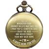 TREEWETO Orologio da tasca da uomo con incisione, regalo per fratello, idee regalo di compleanno uniche per uomo, regalo di laurea per lui, regalo per uomo, Bronzo