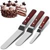 MINGZE Set 3 Pezzi Spatola Cuoco Dolci Spatola Cucina per Dolci Spatole Decorazione Torte, Set Spatole Cuoco Dolci Spatola ad angolo in lamiera di acciaio inox con manico in polipropilene Strumenti