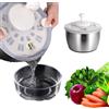 Sonhomay Centrifuga per insalata, 5 l, grande, multiuso, per insalata, con scarico, manuale per pulire lattuga, verdure e frutta