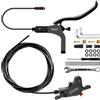 DYISLAND LD-200 Set di Freni a Disco Idraulici a 2 Pistoni per ebike, Kit Freno Idraulico per Bici elettrica a 2 Pin, con Strumenti di Montaggio e Viti (1850mm-Posteriore)