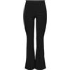 ONLY Onlfiona Flared Slit Pant Jrs Pantaloni, Nero, L Donna