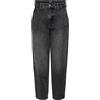 ONLY Onltova HW Balloon Ank DNM Cro Jeans, Denim Grigio Scuro, 28W x 30L Donna