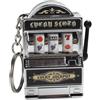 Fonowx Mini Slot Machine Portachiavi Ciondolo Frutta Slot Ciondolo Mini Gioco Arcade Giocattolo per Ragazze, Argent