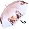 VON LILIENFELD® Ombrello Trio di gatti Pioggia Lungo Classico Automatico Donna Uomo Bambini