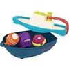 B. toys - Fuori dal gancio - Playset bagno e spiaggia - Set di giocattoli da bagno - Barca giocattolo e accessori - Giocattolo per bambini - 6 mesi +
