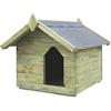Festnight Cuccia per Cane da Esterno con Tetto Apribile Cuccia Casetta per Animali in Legno di Pino impregnato 74 x 78,5 x 61,5 cm Canile Villa per Cani