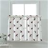 Lifup Tenda per Finestra Corta, Set da 2 pannelli, Tenda da Bistrot, Tende per Cucina a Vetro per Soggiorno, Casa di Campagna, Piccole Finestre Bianco 74B x 61H (CM)