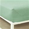 Bassetti Lenzuola Singole, Lenzuolo Sotto con Angoli Singolo 90x200 cm, in Cotone, Made in Italy Salvia V1