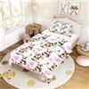 Morbuy Copripiumino Singolo 140x200 e 1 Federa 50x75, Set Copripiumino Singolo in Microfibra, Biancheria da Letto di Panda Stampa