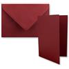 FarbenFroh by GUSTAV NEUSER 10 biglietti pieghevoli formato DIN B6 con buste in rosso scuro, 120 x 170 mm, ideali per biglietti di invito, matrimonio, battesimo, comunione, cresima. Marchio: FarbenFroh