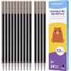 Willingood Refill per Penna Gel Cancellabile,compatibili con Legami,14 Pezzi, Nero, Altezza 13 cm, Inchiostro Termosensibile, Punta 0,7 mm, Particolarmente adatto per la scuola e la vita quotidiana