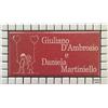 GUIZZO creart - Targa Personalizzata Nomi/Via in Ceramica, Targhetta Modificabile con Cornice Mosaico per Porta Ingresso con Numero Civico Esterno, Made in Italy, 17x9.5H cm, Rosso/Panna