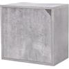 Generic Librerie Modulari CubiStack: Cubi Componibili con e senza Sportello (Stile Chiuso Cemento)