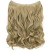 CAISHA 50cm 1 Trama Extension con Banda Elastica Extensions Per I Capelli Posticcio Ondulato Rosso Bordeaux E113-1