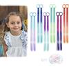 Dreamlover Trecce Colorate per Capelli Bambina, 6 Colori, 12 Pezzi | Trecce Già Pronte, Semplice da Applicare, Delicato sui Capelli Bambini, Perfetto per Halloween, Natale e Feste