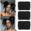 XIIMENALU Afro Kinky Curly Braiding Bulk Hair For Mini Twists Afro Kinkys Bulk Synthetic Hair Cuban Twist Hair Soft Locs Micro Spring Twist For Dreadlocks Loc Repair (1B#, 8 Inch (Pack of 3))