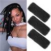 XIIMENALU Afro Kinky Curly Braiding Bulk Hair For Mini Twists Afro Kinkys Bulk Synthetic Hair Cuban Twist Hair Soft Locs Micro Spring Twist For Dreadlocks Loc Repair (1B#, 14 Inch (Pack of 3))