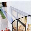 Zlovne Tettoia per Porte e Finestre Resistente ai Raggi Uv,Pensilina Tettoia per Porta Balcone Esterno,Tendone in Policarbonato Trasparente Tendalino per Finestra Antivento (40x120cm/16x47)