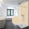 WALLando Pannello doccia impermeabile come rivestimento da parete 100x200cm- Pannello in PVC per la doccia - Rivestimento durevole per piastrelle del bagno - Pannello doccia (beige crema)