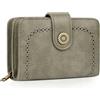 TEUEN Portafoglio Donna in PU Pelle Portamonete Vintage di Blocco RFID con Multipli Scomparti per Carte 1 Finestra di Identificazione Regali di Natale