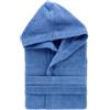 Generico Accappatoio per bambino bambina con cappuccio in spugna di cotone Linea Oro colore Celeste Taglia 8-10 ANNI