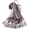 LumiSyne Moda Sciarpe Di Organza Donna Squisito Ricamo Di Piume Tulle Trasparente Leggero e Morbido Chiffon Sciarpe Di Seta Foulard Scialle Stole Primavera Autunno