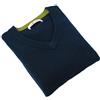 Zhili, maglione da uomo 100% cashmere con scollo a V Atrovirens Large