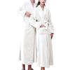 Generic Vestaglia Sposa Completo Accappatoio da Donna in Flanella con Doppia Tasca Morbido e Caldo Accappatoio in Velluto Double Pigiama e Accappatoio da casa Accappatoio Microfibra Poncho (Beige, L)