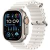Apple Watch Ultra 2 (2023) | GPS + Cellular | argento | Cinturino Ocean bianco