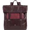 DUDU Zaino Colorato in Pelle da Uomo Donna, Zaino Grande Morbido 14L Multitasche Design Sportivo Casual Burgundy scuro