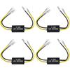 EPLZON 4 Pezzi decoder indicatore LED moto 12 V, Decodificatore indicatore resistenza di carico, adattatore flash correzione errore per moto, scooter (10 W 10 Ω)