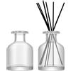 DEARBAG 2 PCS Bottiglie di Diffusore Nero Vetro Vuote per Diffusori, 150ML Flaconi per Diffusore in Vetro, Contenitore per Oli Essenziali Aromaterapia Vaso Fragranze per la Casa (Trasparente)
