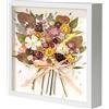 Muzilife, cornice portafoto 3D, da riempire, 25 x 25 cm, con vetro, 1 pezzo, bianco
