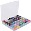 Copiel Filo della Bobina per Macchina da Cucire,Set di Bobine Pre-avvolte in Colori Assortiti 36 Pezzi con Custodia per Macchina da Cucire per Brother/Singer/Babylock/Janome