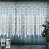 CORST 6 m x 1 m, tenda luminosa per esterni, con spina, 300 LED, catena luminosa per finestre, catena luminosa da giardino con telecomando, collegabile per feste di Pasqua giardino (bianco)