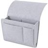 jiuzcare jiucare Organizer Letto Tasca Portaoggetti Organizer Divano Porta Telecomando Da Divano Tasca Portaoggetti Letto Portatelecomando Da Divano Bedside Storage Sacchetto Di Stoccaggio, Grigio Chiaro