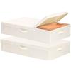 YheenLf 2 Pezzi Contenitore Sottoletto, Contenitori per Armadio Salvaspazio, Organizzatore Scarpe, Scatole per Lenzuola, Trapunte, Beige, 60×30×15cm